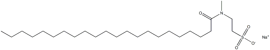 N-(1-Oxodocosyl)-N-methyltaurine sodium salt Struktur