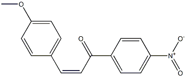 (2Z)-3-(4-Methoxyphenyl)-1-(4-nitrophenyl)-2-propen-1-one Struktur