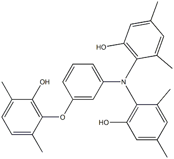 N,N-Bis(6-hydroxy-2,4-dimethylphenyl)-3-(6-hydroxy-2,5-dimethylphenoxy)benzenamine Struktur