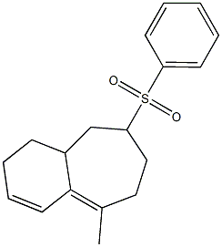 2,6,7,8,9,9a-Hexahydro-8-(phenylsulfonyl)-5-methyl-1H-benzocycloheptene Struktur