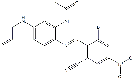 N-[2-(2-Bromo-6-cyano-4-nitrophenylazo)-5-(allylamino)phenyl]acetamide Struktur