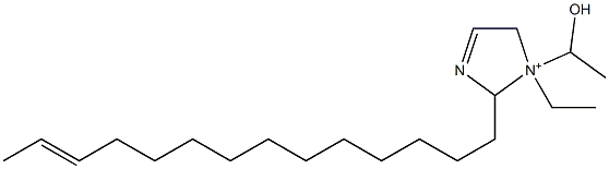 1-Ethyl-1-(1-hydroxyethyl)-2-(12-tetradecenyl)-3-imidazoline-1-ium Struktur