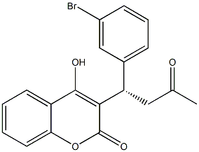 4-Hydroxy-3-[(1S)-3-oxo-1-(3-bromophenyl)butyl]-2H-1-benzopyran-2-one Struktur