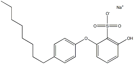 3-Hydroxy-4'-octyl[oxybisbenzene]-2-sulfonic acid sodium salt Struktur