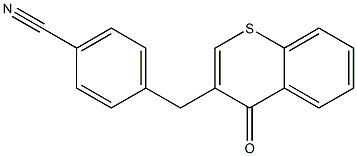 3-(4-Cyanobenzyl)-4H-1-benzothiopyran-4-one Struktur