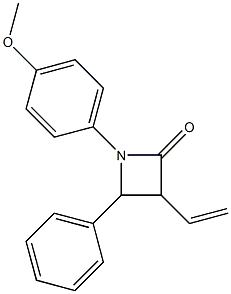 1-(4-Methoxyphenyl)-3-vinyl-4-phenylazetidin-2-one Struktur