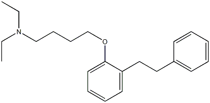 4-[2-(2-Phenylethyl)phenoxy]-N,N-diethylbutan-1-amine Struktur