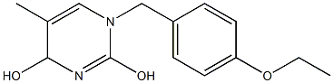 1,4-Dihydro-1-(4-ethoxybenzyl)-5-methylpyrimidine-2,4-diol Struktur