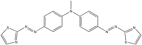 N,N-Bis[4-(2-thiazolylazo)phenyl]methanamine Struktur