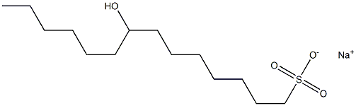 8-Hydroxytetradecane-1-sulfonic acid sodium salt Struktur