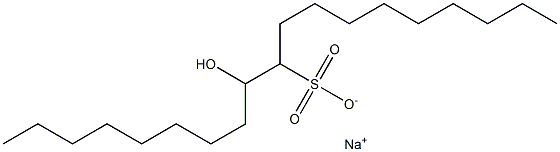 9-Hydroxynonadecane-10-sulfonic acid sodium salt Struktur