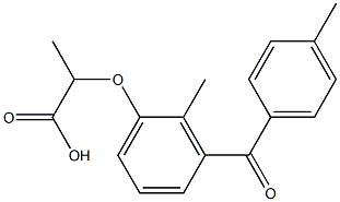 2-[3-(p-Methylbenzoyl)-o-tolyloxy]propionic acid Struktur