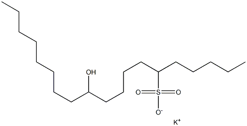 11-Hydroxynonadecane-6-sulfonic acid potassium salt Struktur