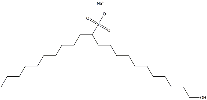 22-Hydroxydocosane-11-sulfonic acid sodium salt Struktur