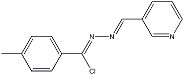 3-Pyridinecarbaldehyde [chloro(4-methylphenyl)methylene]hydrazone Struktur