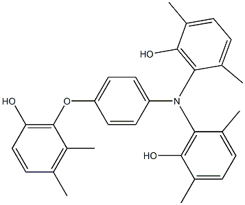 N,N-Bis(6-hydroxy-2,5-dimethylphenyl)-4-(6-hydroxy-2,3-dimethylphenoxy)benzenamine Struktur