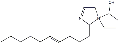 2-(4-Decenyl)-1-ethyl-1-(1-hydroxyethyl)-3-imidazoline-1-ium Struktur