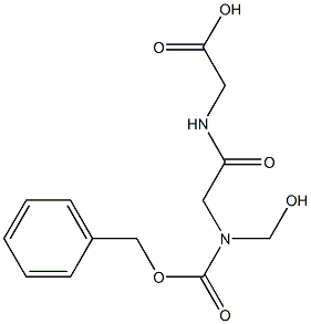 N-[[Benzyloxycarbonyl(hydroxymethyl)amino]acetyl]glycine Struktur