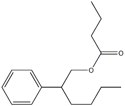 Butanoic acid 2-phenylhexyl ester Struktur