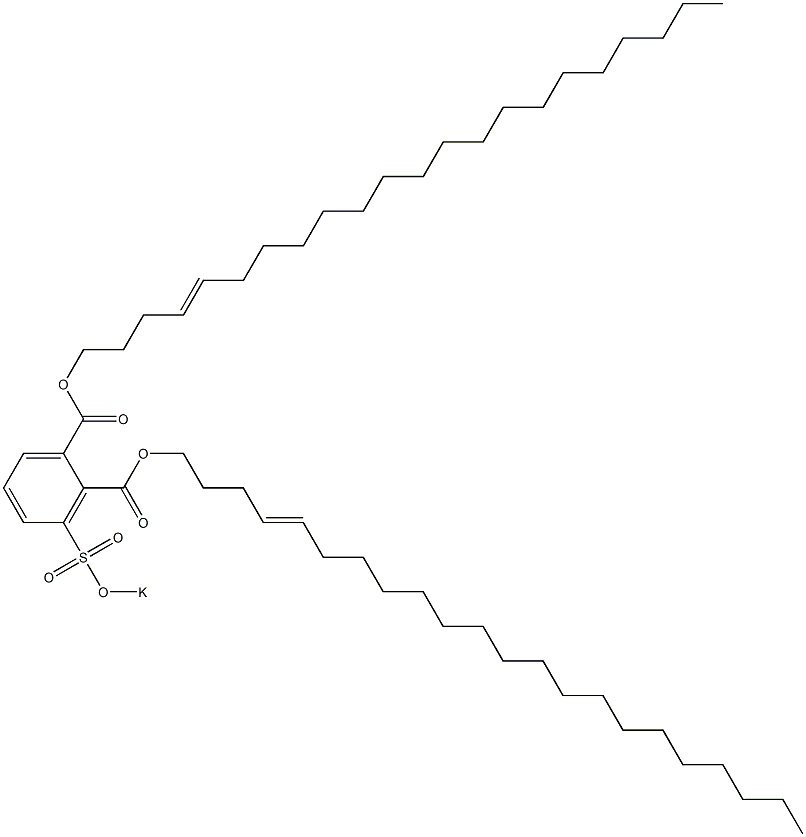 3-(Potassiosulfo)phthalic acid di(4-docosenyl) ester Struktur