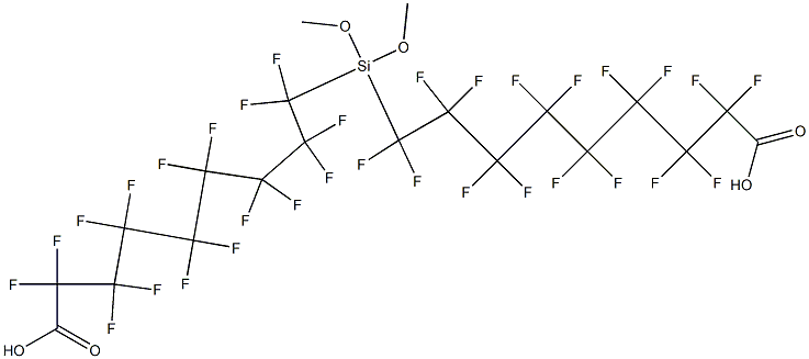 Bis(2,2,3,3,4,4,5,5,6,6,7,7,8,8,9,9-hexadecafluorononanoic acid)dimethoxysilanediyl ester Struktur