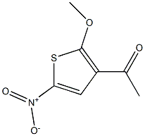 2-Methoxy-5-nitro-3-acetylthiophene Struktur