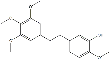 1-(3,4,5-Trimethoxyphenyl)-2-(3-hydroxy-4-methoxyphenyl)ethane Struktur