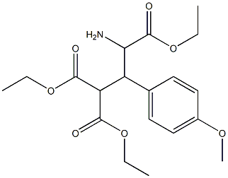 1,3,3-Tris(ethoxycarbonyl)-2-(4-methoxyphenyl)propan-1-amine Struktur