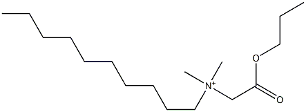 N,N-Dimethyl-N-(propoxycarbonylmethyl)-1-decanaminium Struktur