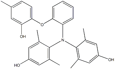 N,N-Bis(4-hydroxy-2,6-dimethylphenyl)-2-(2-hydroxy-4-methylphenoxy)benzenamine Struktur