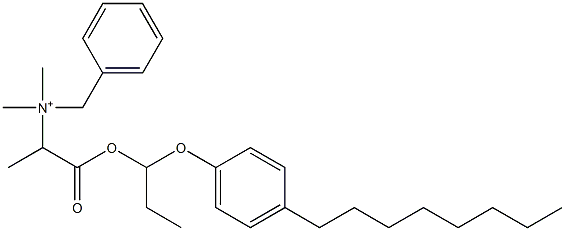 N,N-Dimethyl-N-benzyl-N-[1-[[1-(4-octylphenyloxy)propyl]oxycarbonyl]ethyl]aminium Struktur