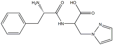 3-(1H-Pyrazol-1-yl)-2-[[(2S)-2-amino-3-phenylpropanoyl]amino]propionic acid Struktur