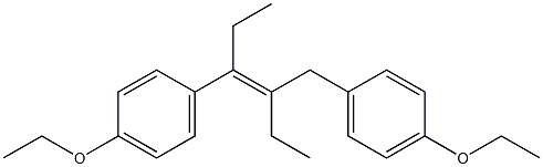 3-(p-Ethoxybenzyl)-4-(p-ethoxyphenyl)-3-hexene Struktur