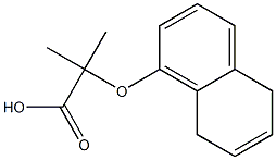 2-[(5,8-Dihydronaphthalen)-1-yloxy]-2-methylpropionic acid Struktur