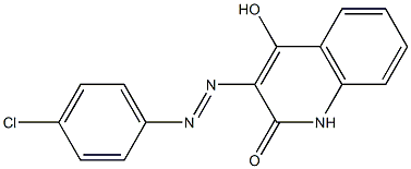 3-[(4-Chlorophenyl)azo]-4-hydroxy-2(1H)-quinolinone Struktur