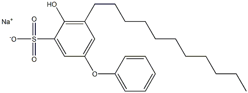 4-Hydroxy-5-undecyl[oxybisbenzene]-3-sulfonic acid sodium salt Struktur