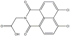 (6,7-Dichloro-2,3-dihydro-1,3-dioxo-1H-benzo[de]isoquinoline-2-yl)acetic acid Struktur