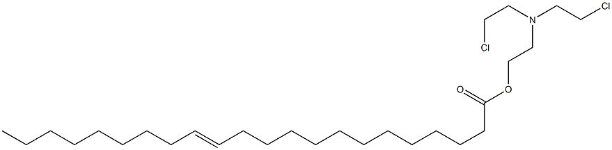 (E)-13-Docosenoic acid 2-[bis(2-chloroethyl)amino]ethyl ester Struktur