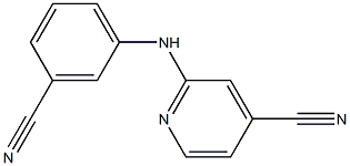 2-(3-Cyanophenylamino)pyridine-4-carbonitrile Struktur