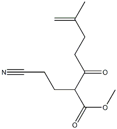 2-(2-Cyanoethyl)-6-methyl-3-oxo-6-heptenoic acid methyl ester Struktur