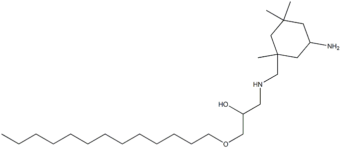 3-[[N-(2-Hydroxy-3-tridecyloxypropyl)amino]methyl]-3,5,5-trimethylcyclohexylamine Struktur