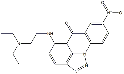 5-[2-Diethylaminoethylamino]-8-nitro-6H-[1,2,3]triazolo[4,5,1-de]acridin-6-one Struktur