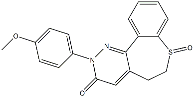 2-(4-Methoxyphenyl)-5,6-dihydro[1]benzothiepino[5,4-c]pyridazin-3(2H)-one 7-oxide Struktur