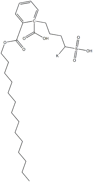 Phthalic acid 1-tetradecyl 2-(4-potassiosulfobutyl) ester Struktur