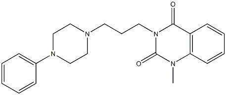 1-Methyl-3-[3-(4-phenylpiperazin-1-yl)propyl]quinazoline-2,4(1H,3H)-dione Struktur