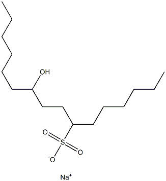 10-Hydroxyhexadecane-7-sulfonic acid sodium salt Struktur