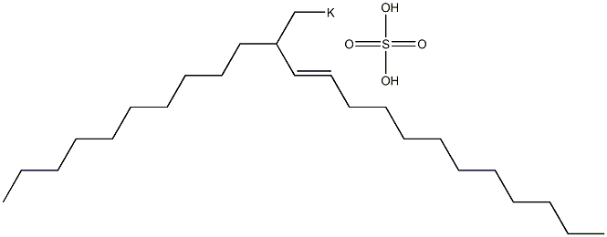 Sulfuric acid 2-decyl-3-tetradecenyl=potassium ester salt Struktur