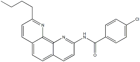 2-(4-Chlorobenzoylamino)-9-butyl-1,10-phenanthroline Struktur