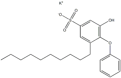 6-Hydroxy-2-decyl[oxybisbenzene]-4-sulfonic acid potassium salt Struktur