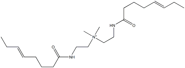 N,N-Dimethyl-2-(5-octenoylamino)-N-[2-(5-octenoylamino)ethyl]ethanaminium Struktur